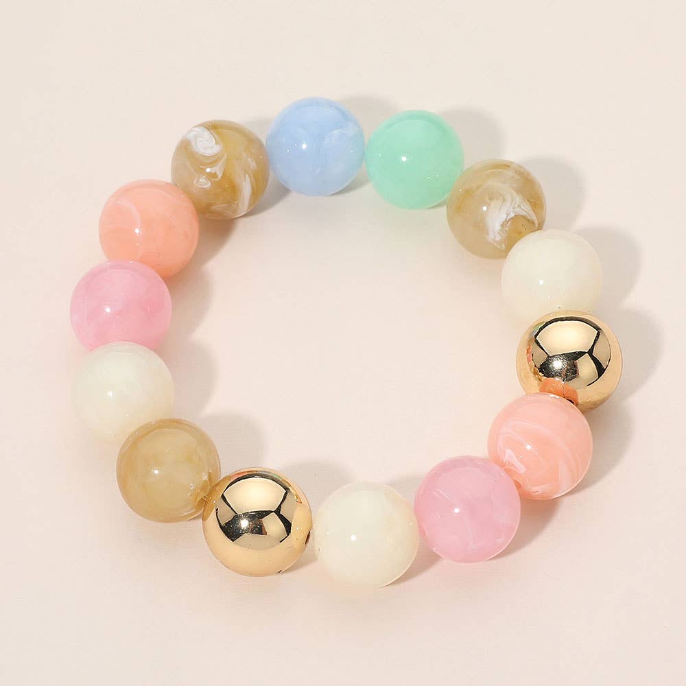 Colorful Beaded Stretch Bracelet
