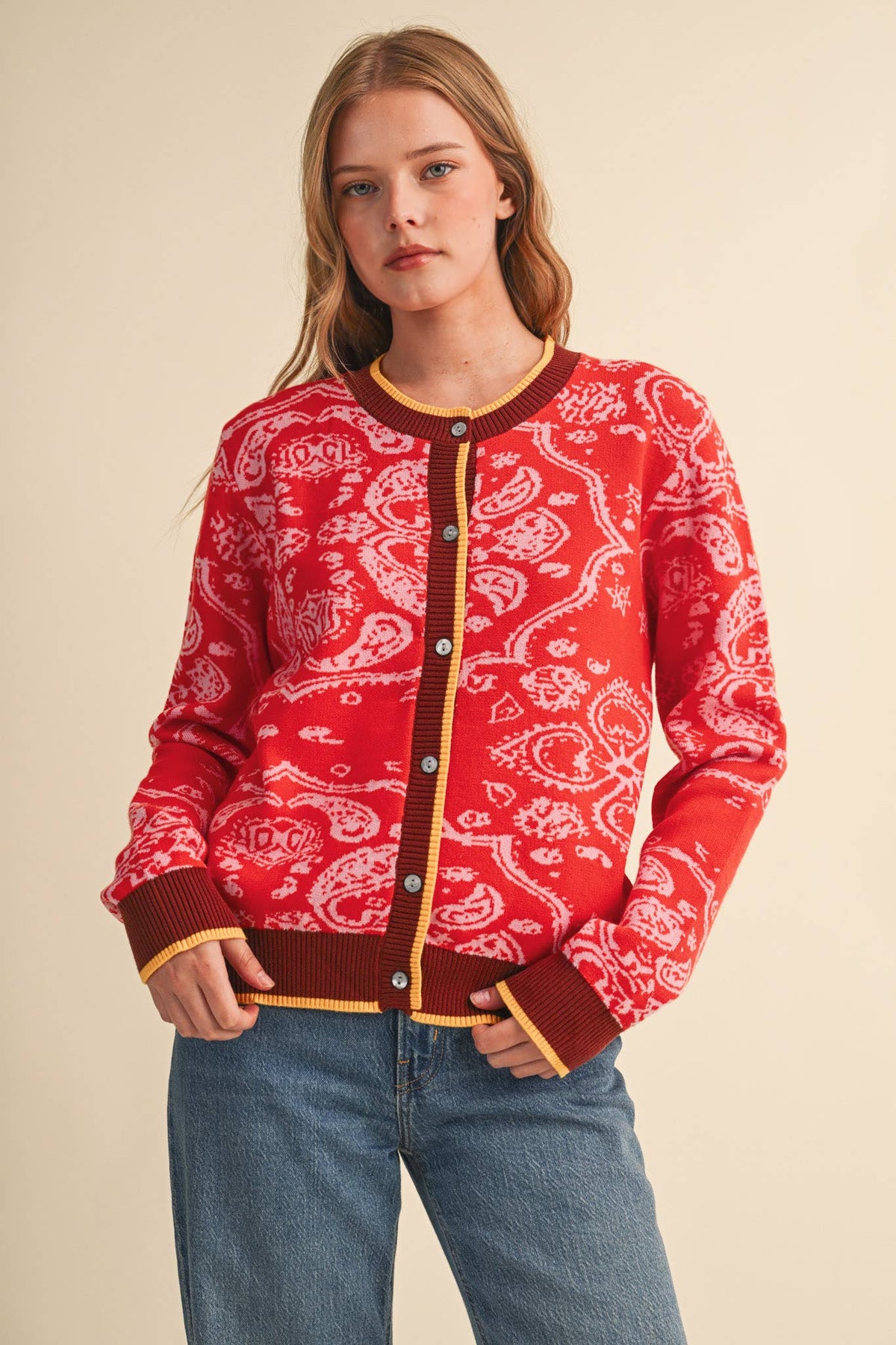 PAISLEY KNIT CARDIGAN