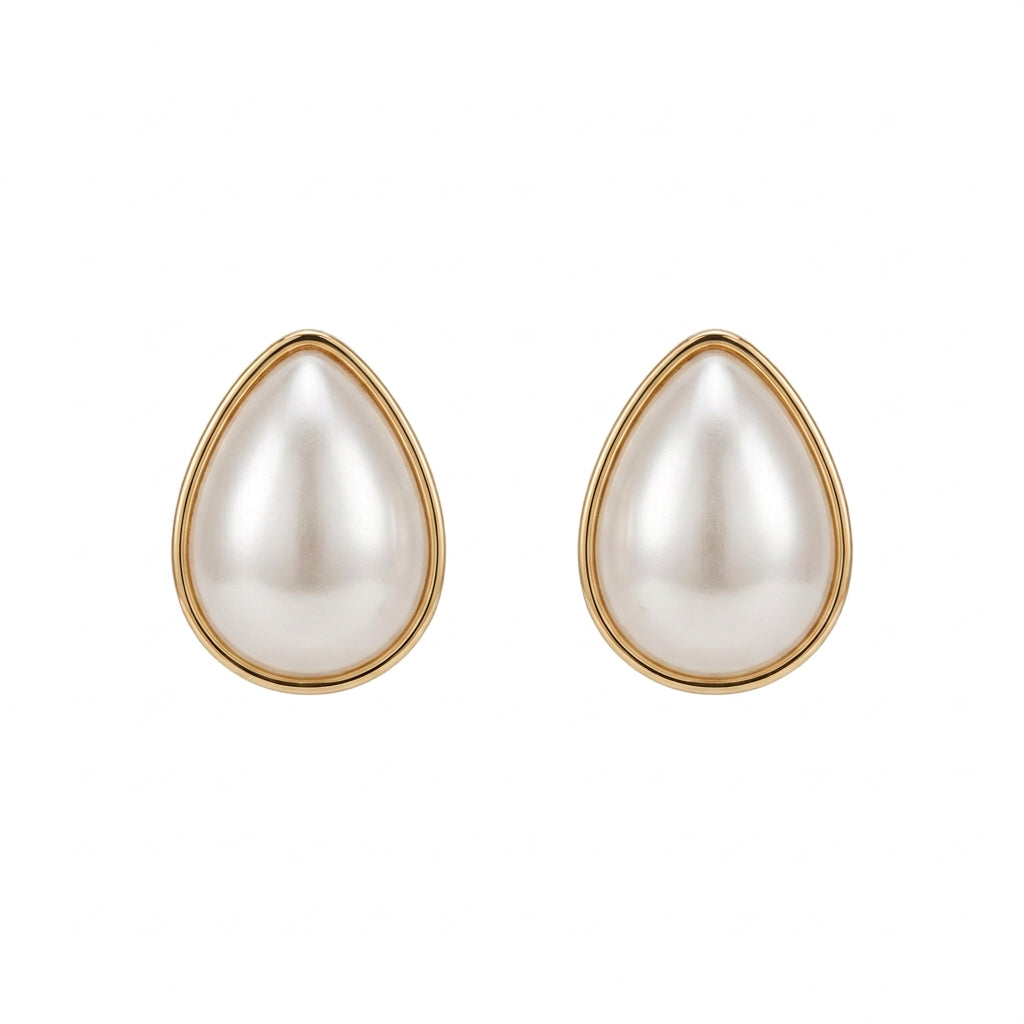 Teardrop Pearl Stud Earring