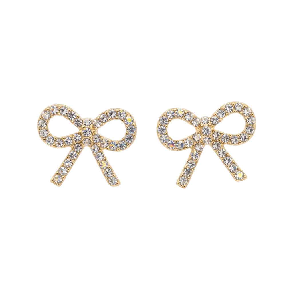 Pave Bow Earrings