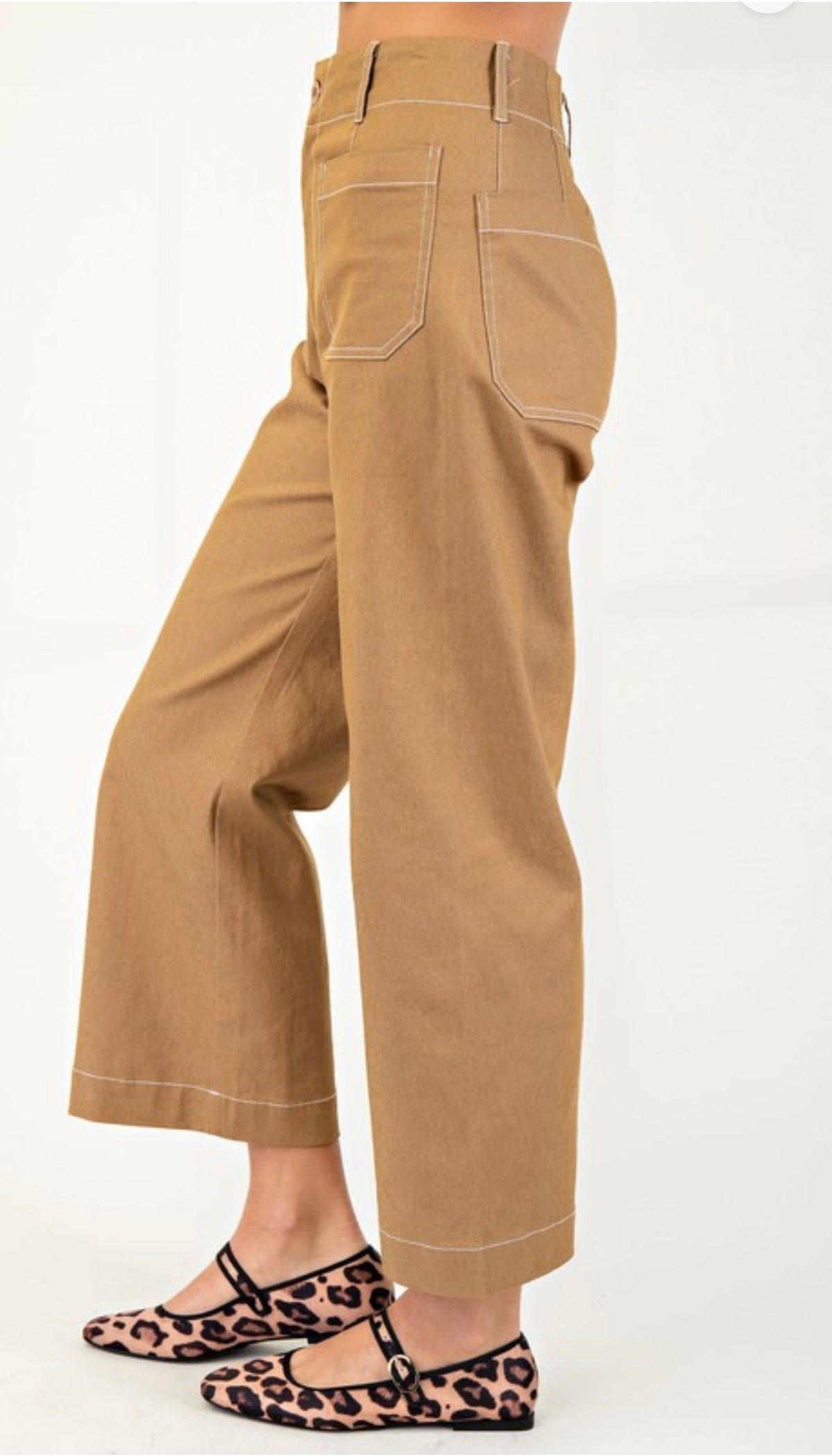 Cropped Wide Leg Pants
