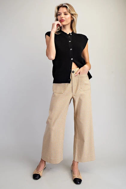 ee:some Gingham Straight Leg pant