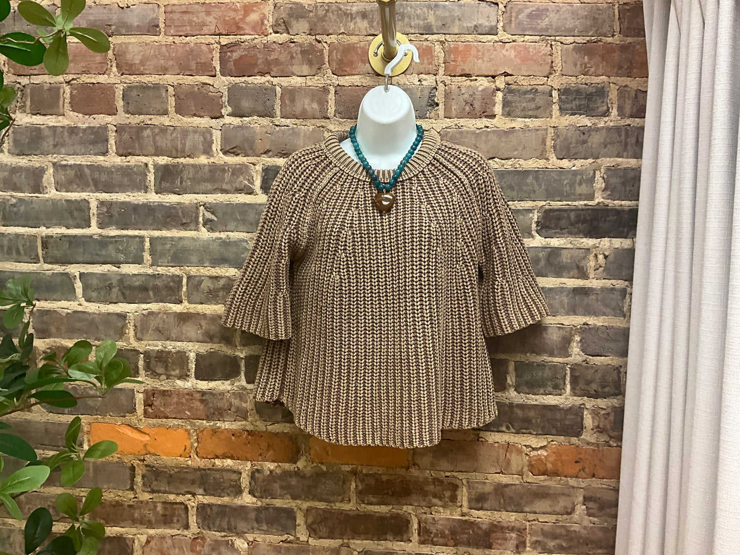 Flared Sleeve Washed Sweater Top