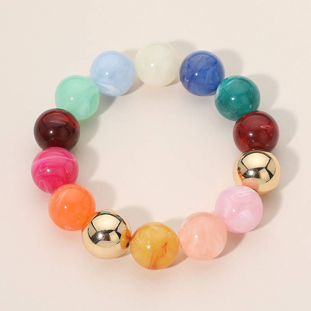 Colorful Beaded Stretch Bracelet