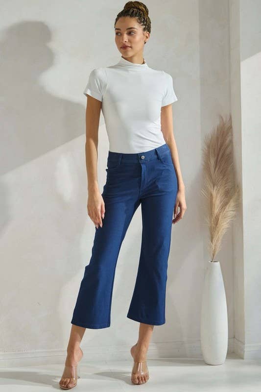 Straight Leg Crop Pants