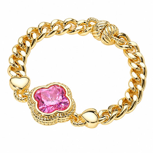 14K Gold Plated CZ Magnetic Bracelet