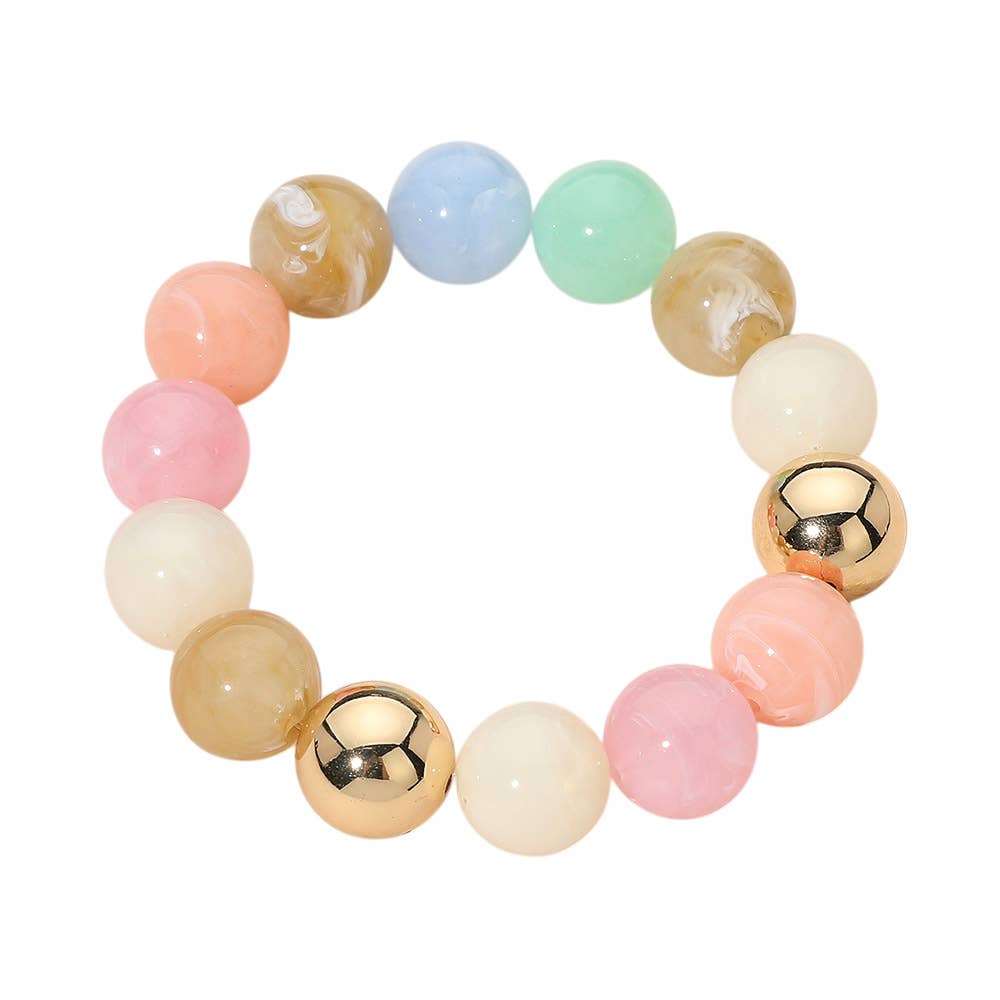 Colorful Beaded Stretch Bracelet