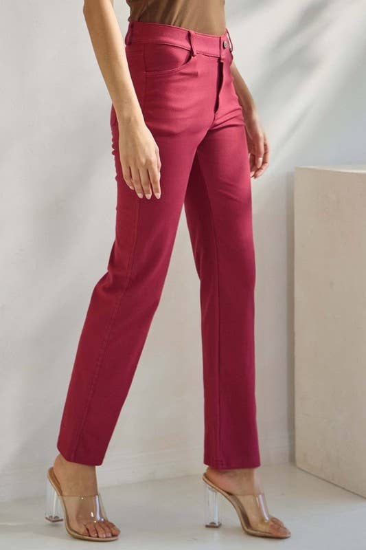 Classic Solid Straight Leg Jeggings
