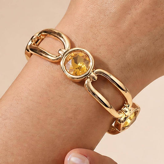 Round Hammered Oval Stretch Bracelet