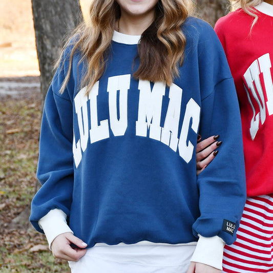 LULU Navy/White  Sweatshirt- Stitch