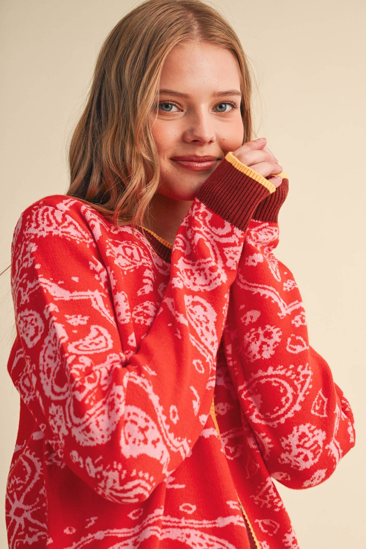 PAISLEY KNIT CARDIGAN