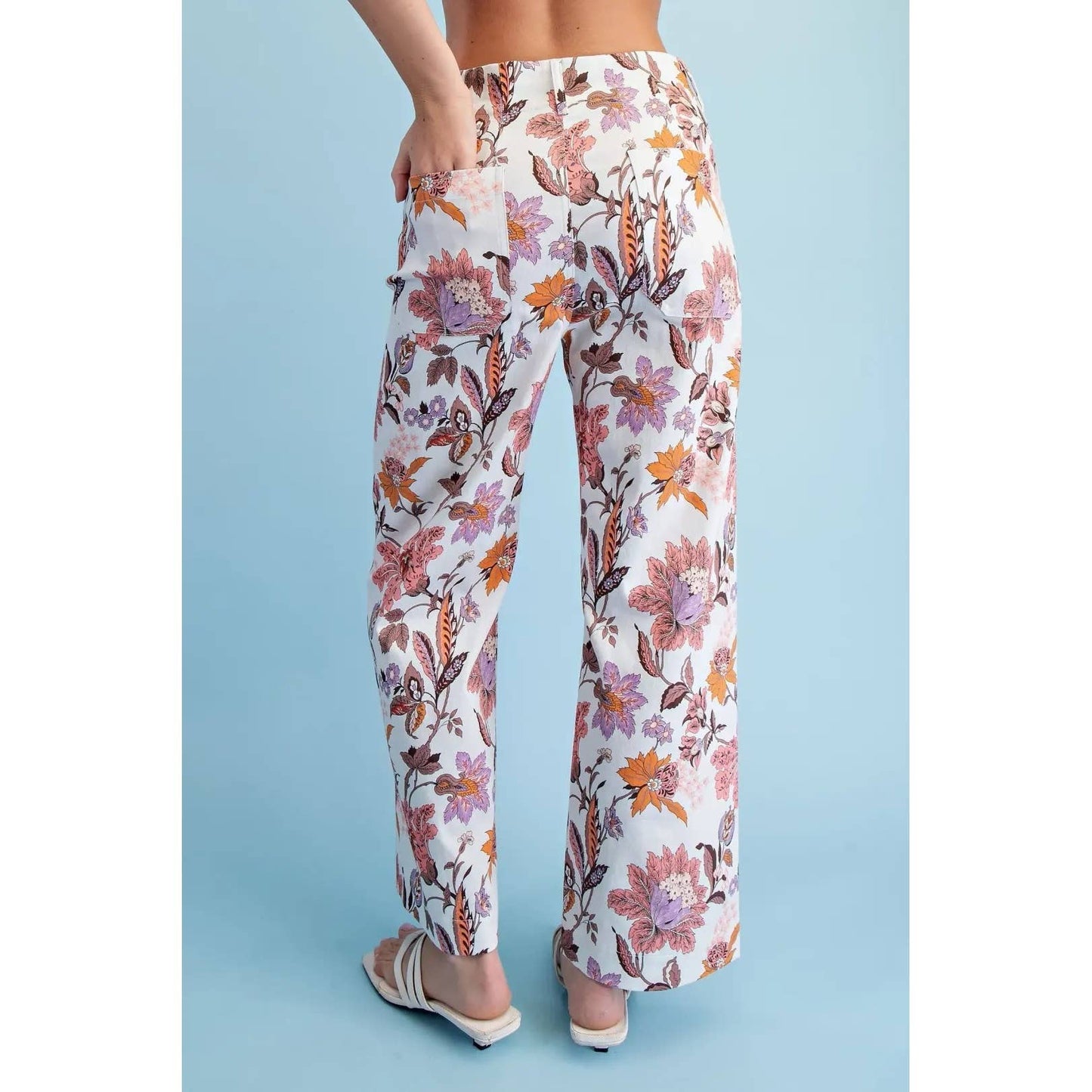NEW Floral Ankle Cropped Pants