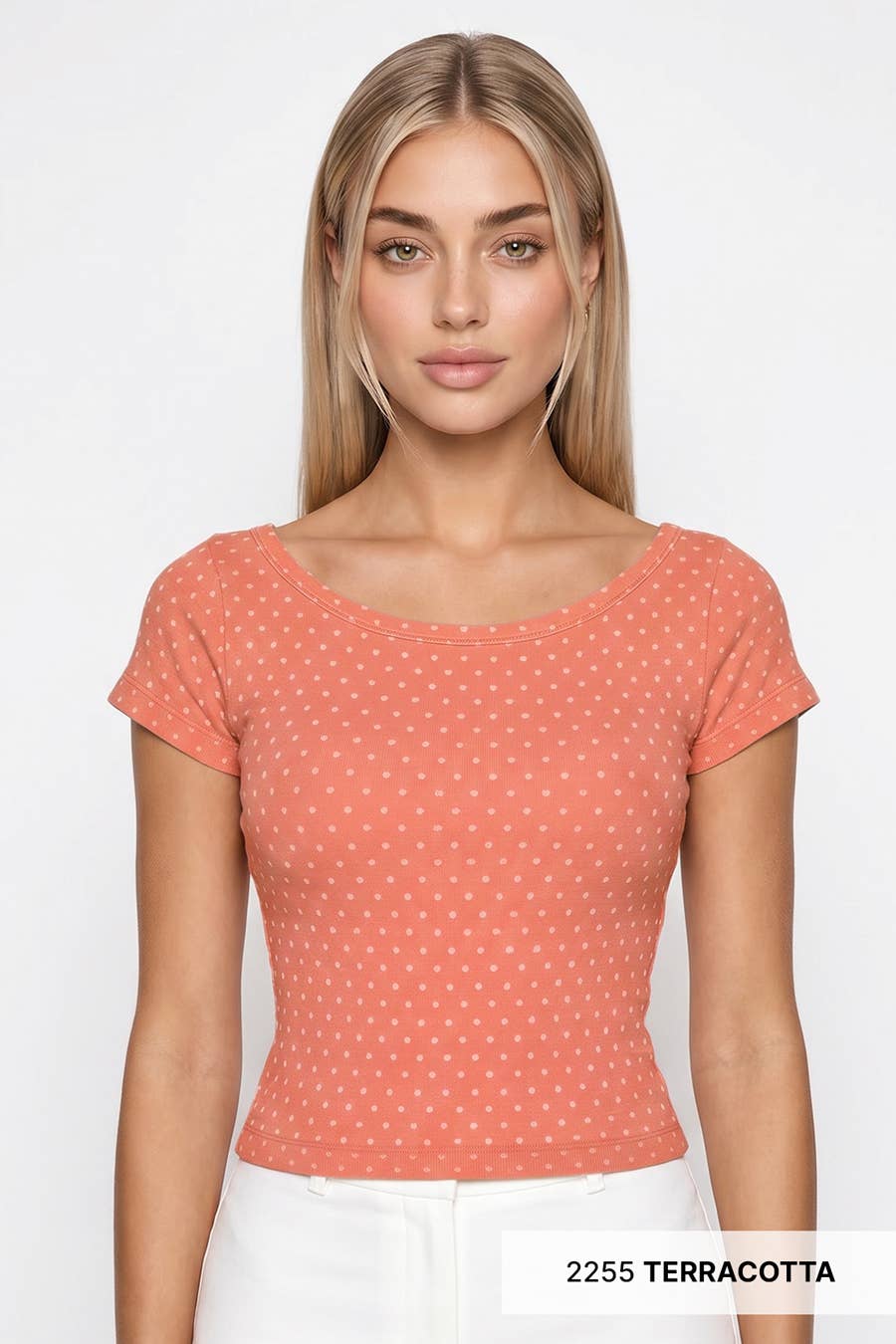 Reversible Polka Dot Strap SS Top-OS