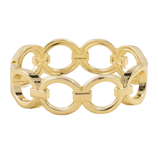 Open Circle Link Stretch Bracelet