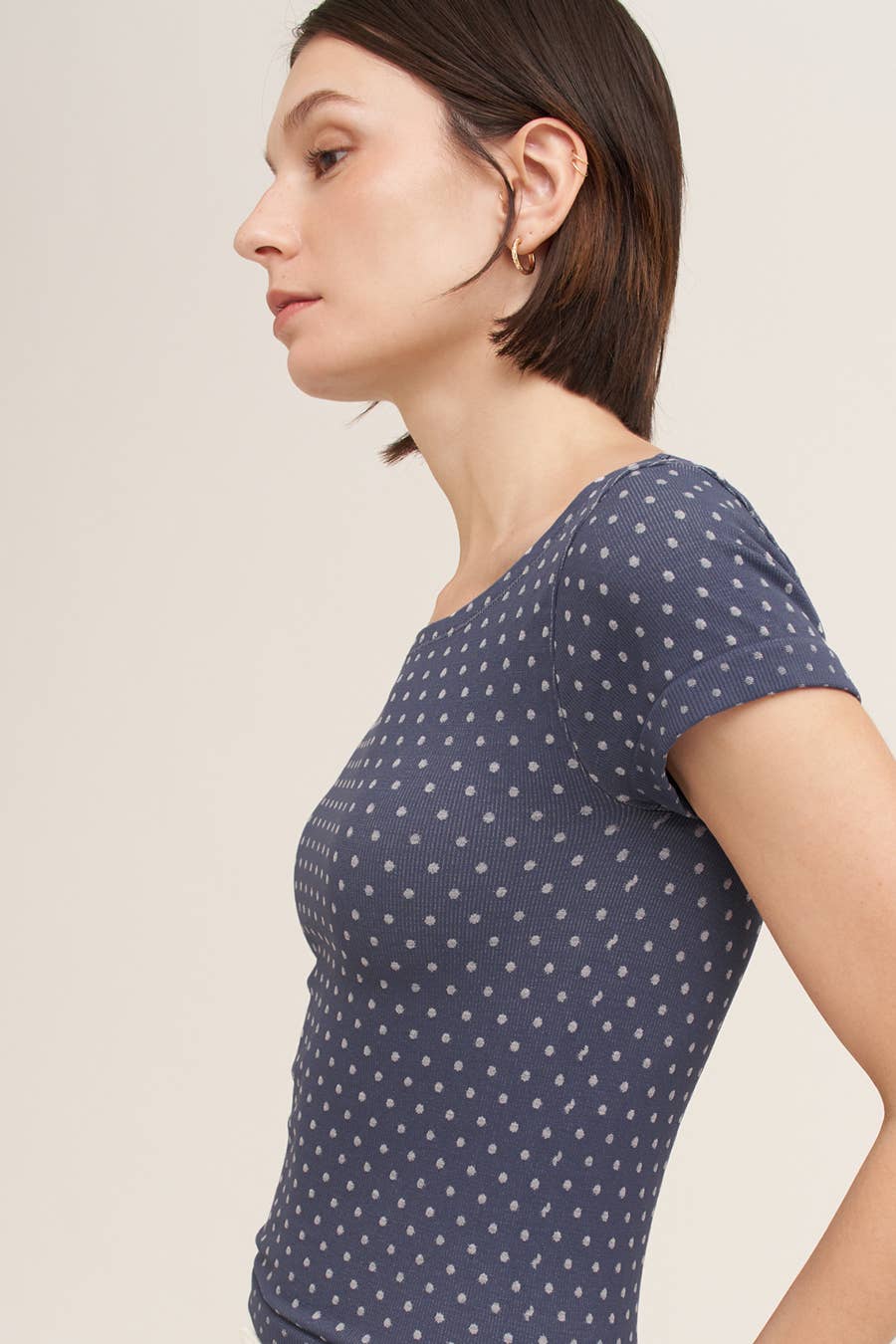 Reversible Polka Dot Strap SS Top-OS