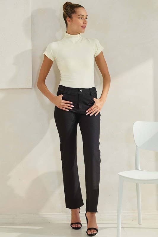 Classic Solid Straight Leg Jeggings