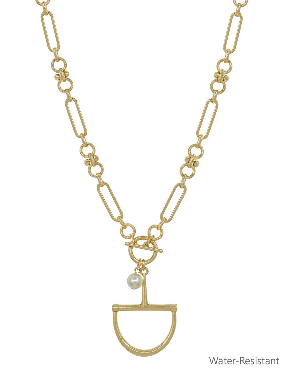 Necklace with Horsebit with Pearl Charm