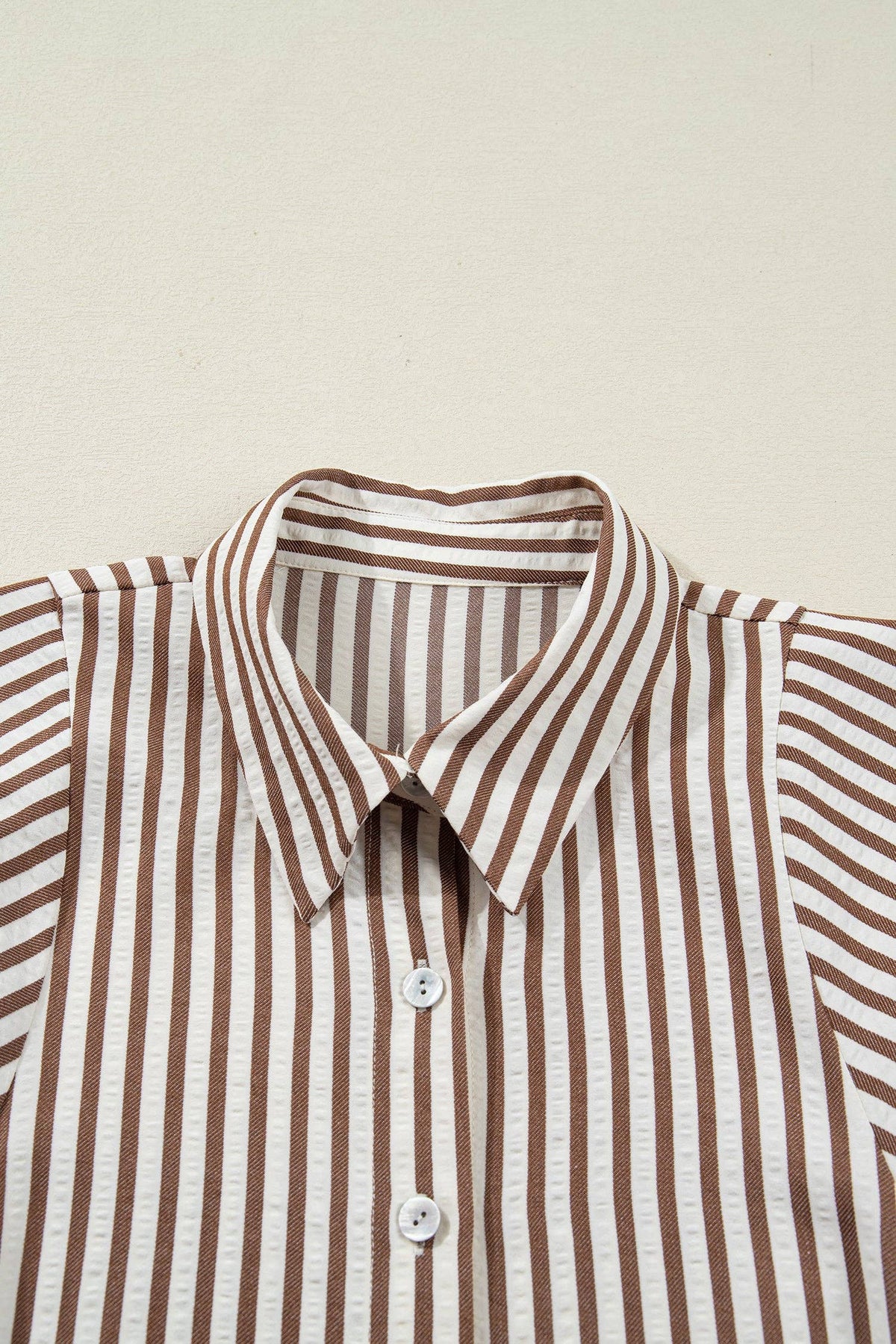 Stripe Tie Waist Shirt Dress
