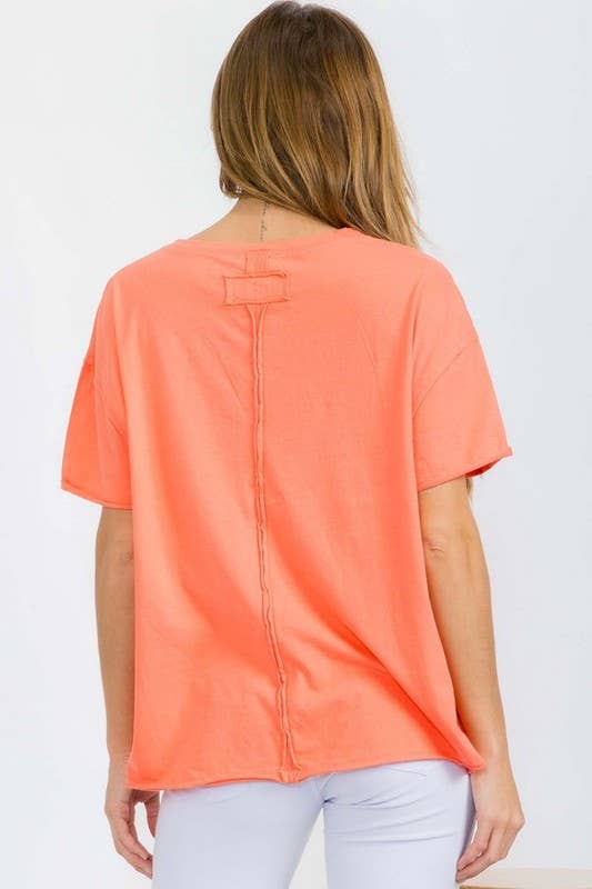 Women's The Essential Raw Edge Oversize Tee