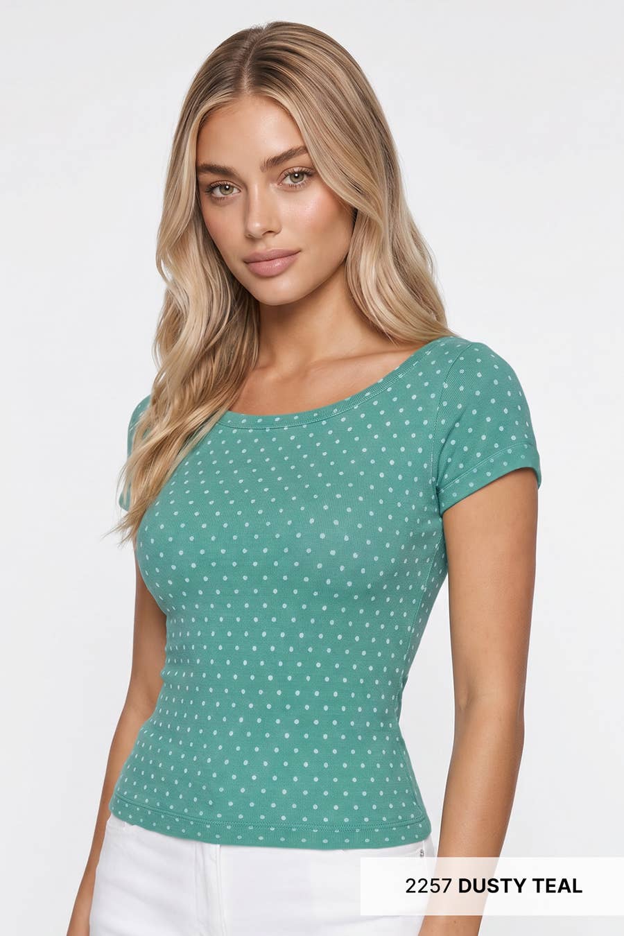 Reversible Polka Dot Strap SS Top-OS