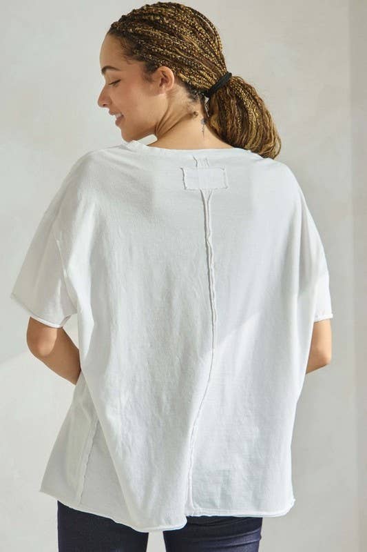 Women's The Essential Raw Edge Oversize Tee