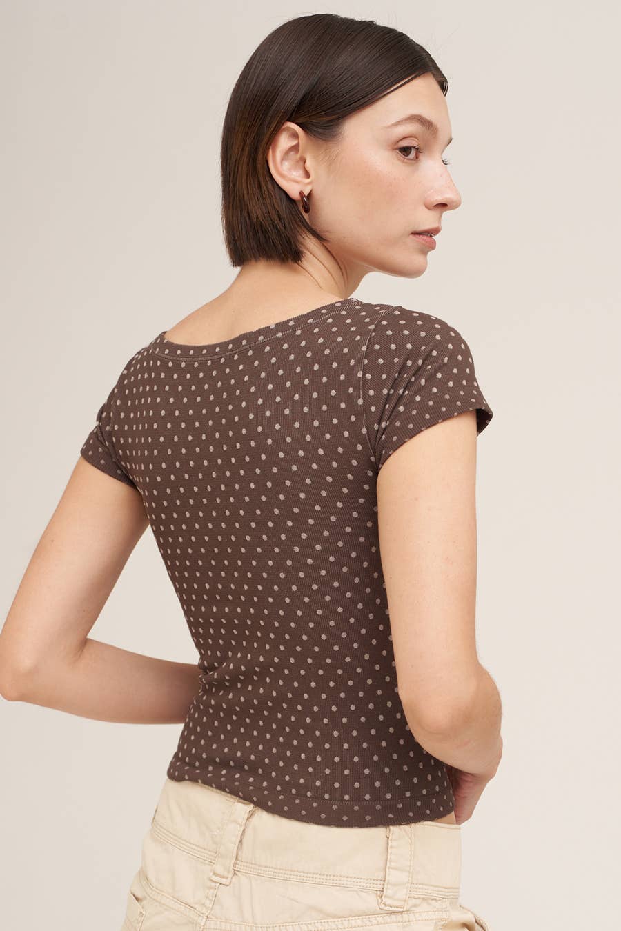 Reversible Polka Dot Strap SS Top-OS