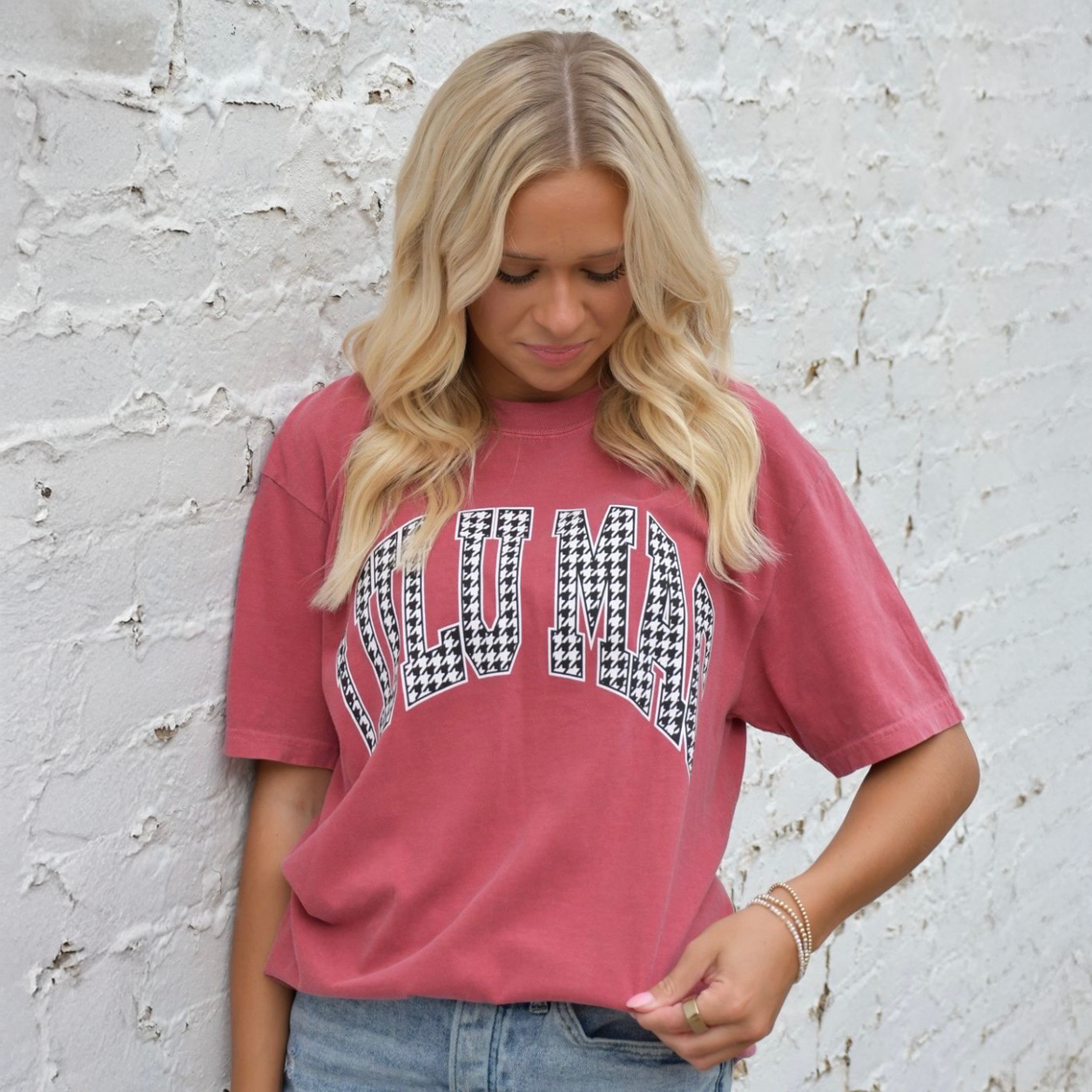 LULU HOUNDSTOOTH TEE