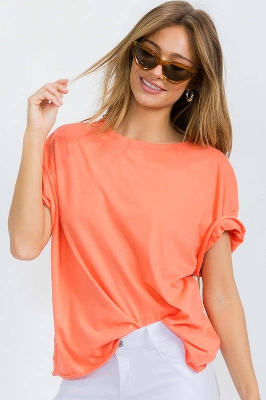 Women's The Essential Raw Edge Oversize Tee