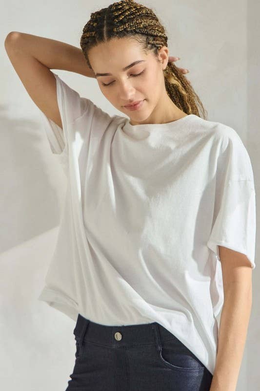 Women's The Essential Raw Edge Oversize Tee