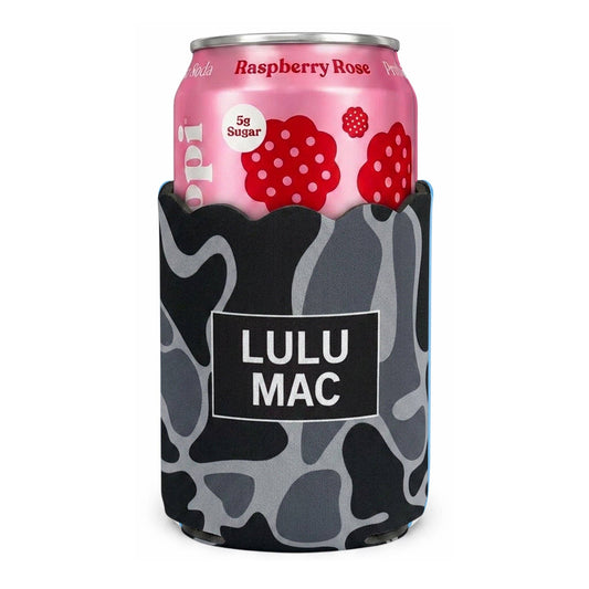 LULU Black Camo Koozie