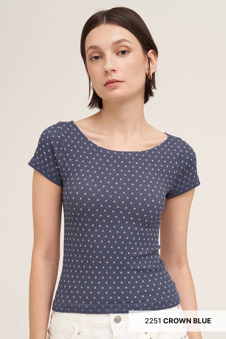 Reversible Polka Dot Strap SS Top-OS
