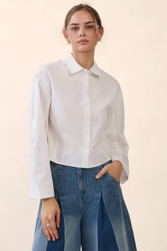 Washed Denim Capri Pants
