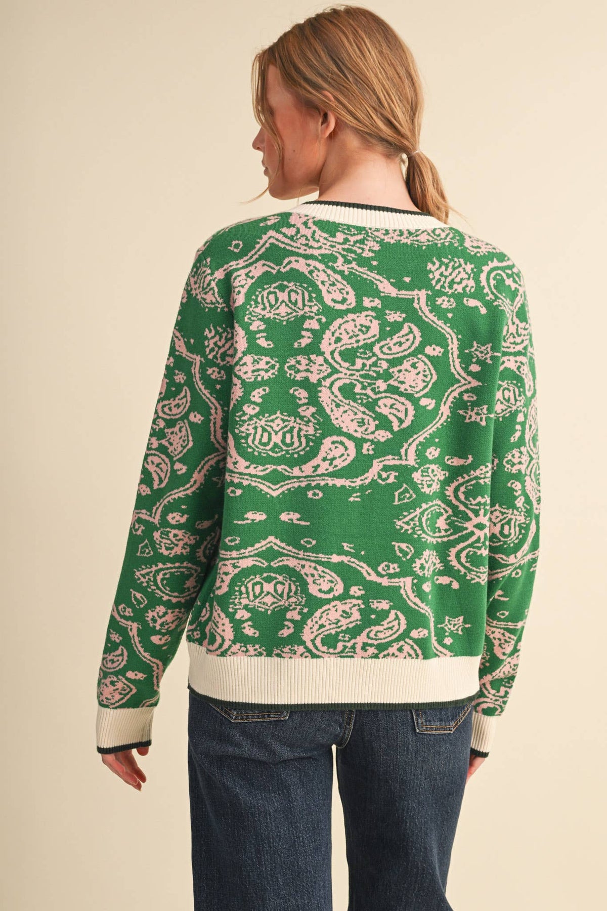PAISLEY KNIT CARDIGAN