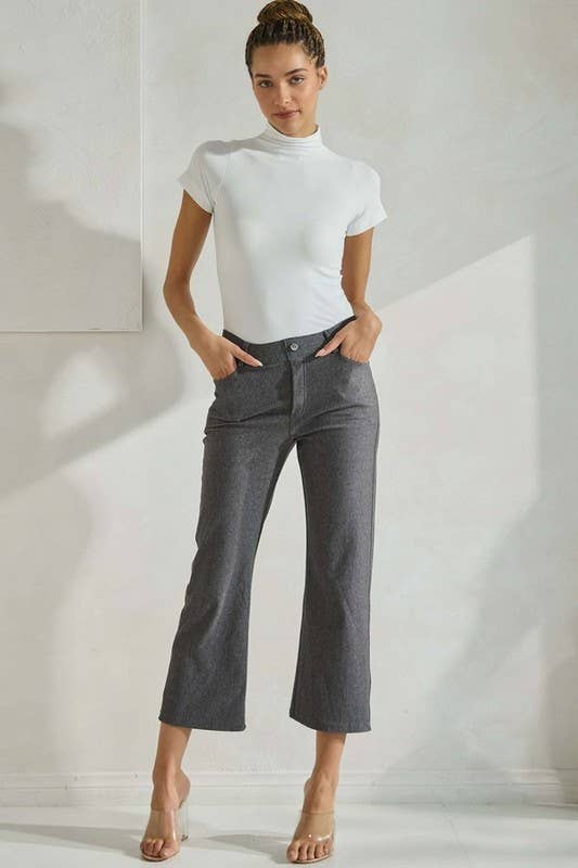 Straight Leg Crop Pants