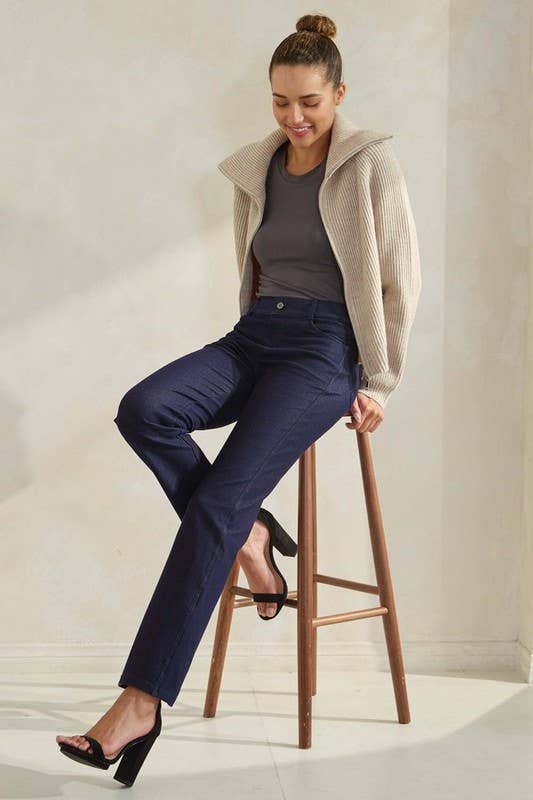 Classic Solid Straight Leg Jeggings