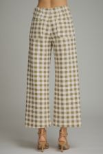 Gingham Wide Leg Pants