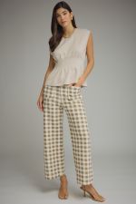 Gingham Wide Leg Pants