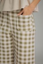 Gingham Wide Leg Pants