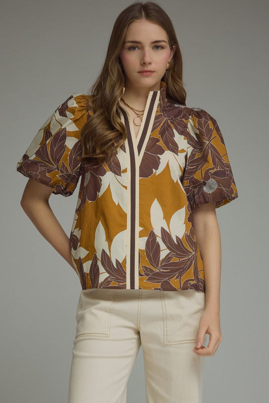 Floral Print Short Sleeve