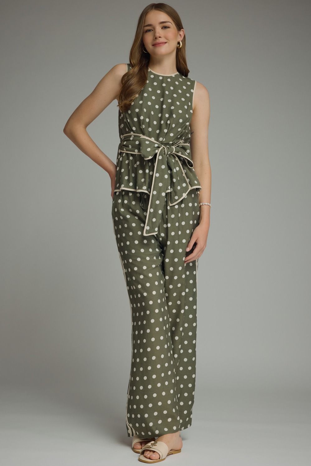 Polka Dot Sleeveless Top