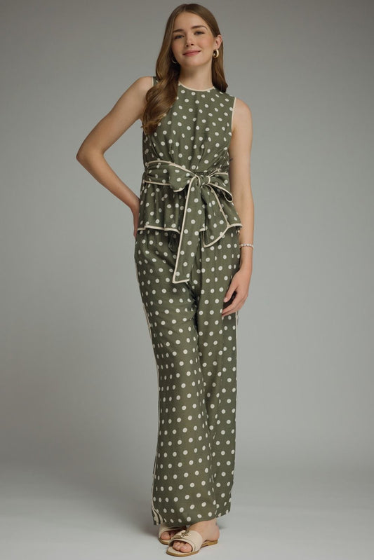 Polka Dot Sleeveless Top