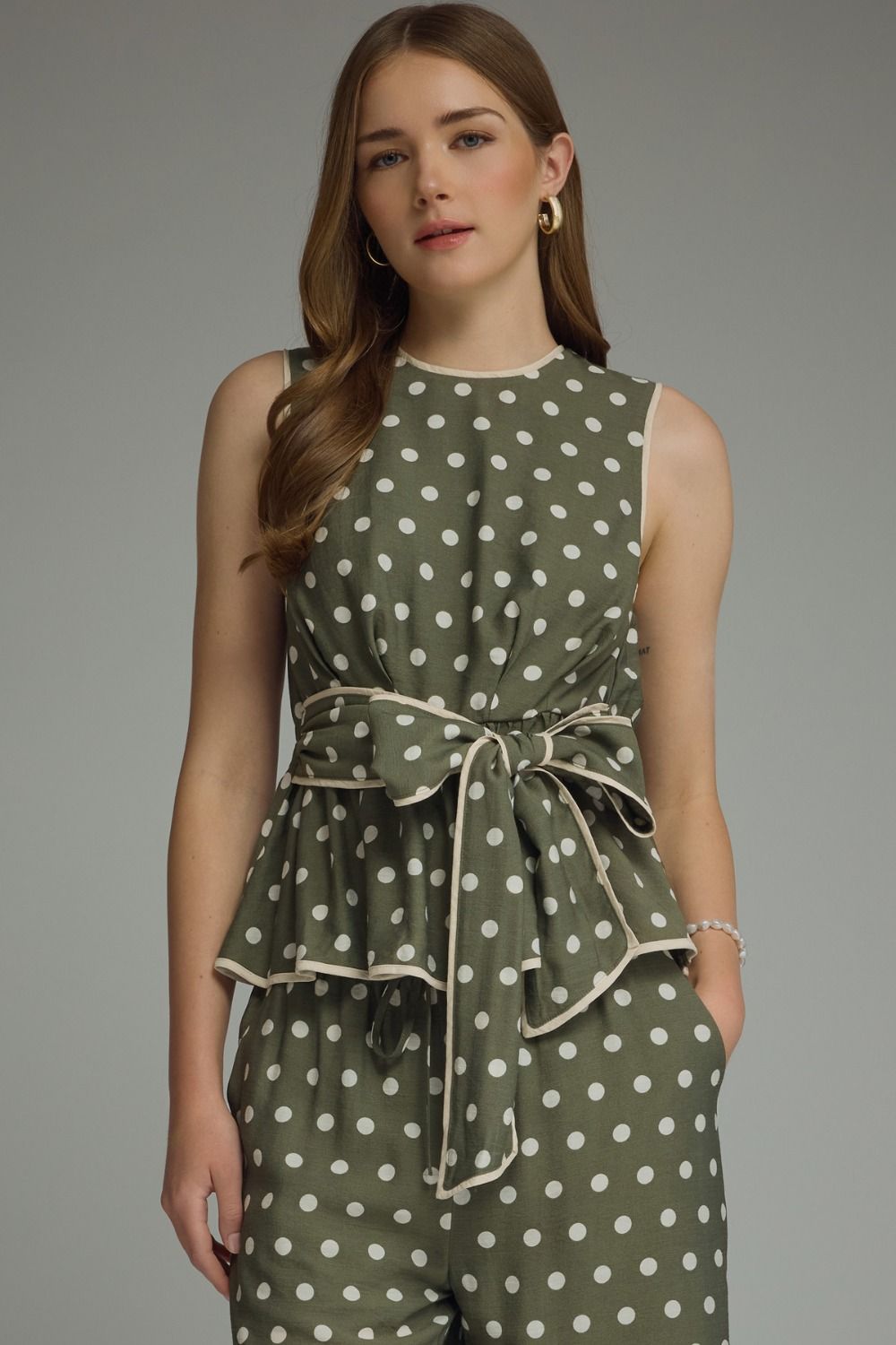Polka Dot Sleeveless Top