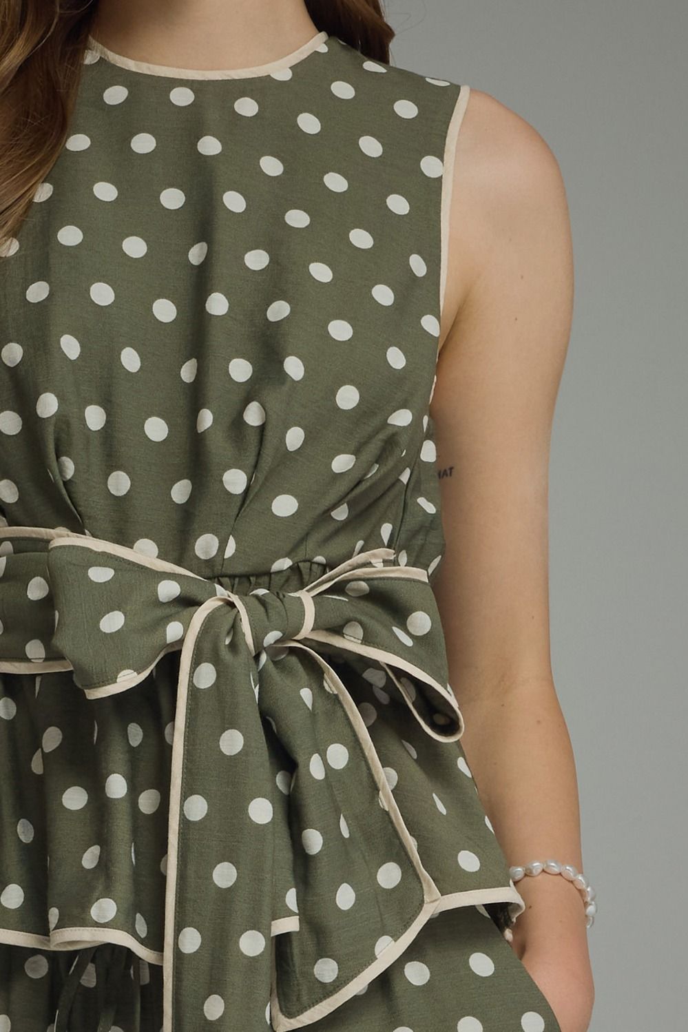 Polka Dot Sleeveless Top