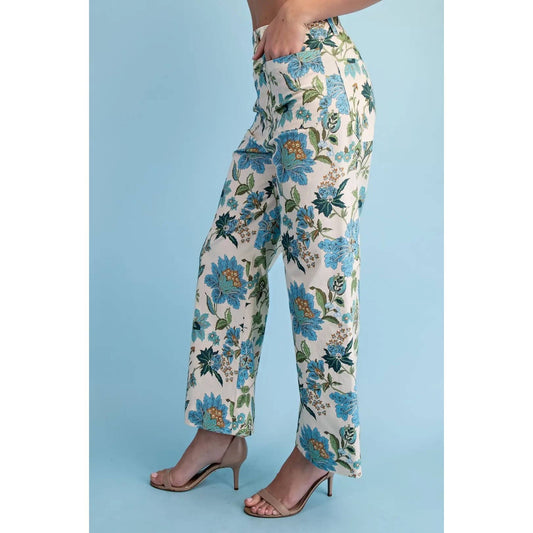 NEW Floral Ankle Cropped Pants