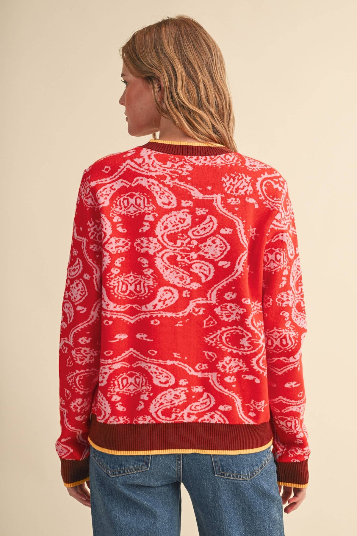 PAISLEY KNIT CARDIGAN