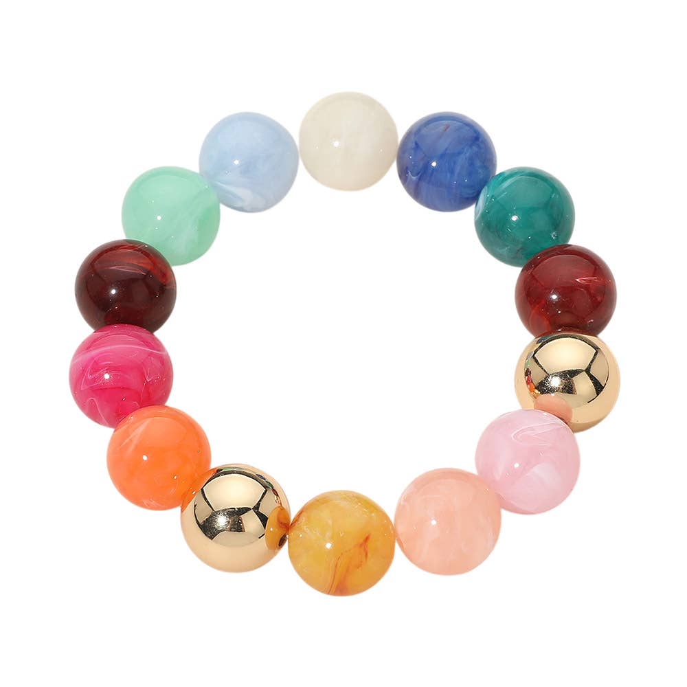 Colorful Beaded Stretch Bracelet